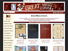 Tablet Screenshot of greatmenucovers.com